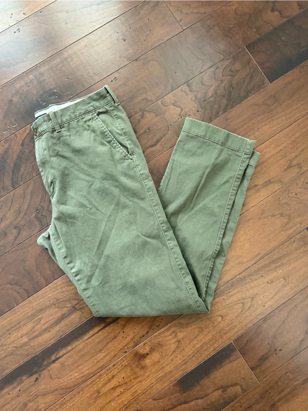 J. Crew Olive Chino Pants Flex Straight 34x34